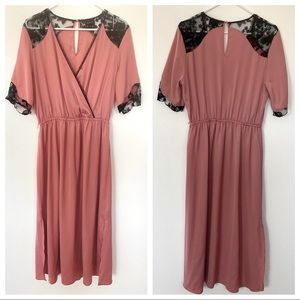 Who What Wear Faux Wrap Dress